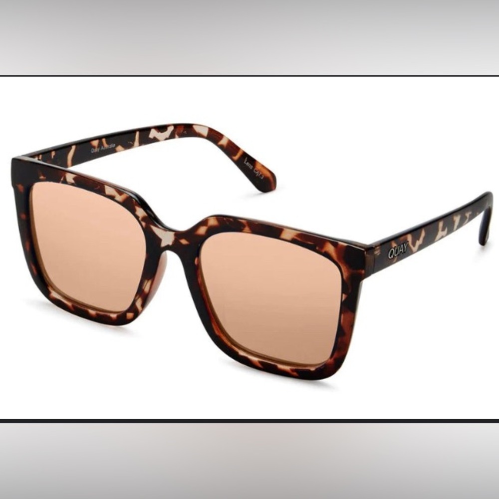 QUAY GENESIS ROSEGOLD TORTOISE SUNGLASSES